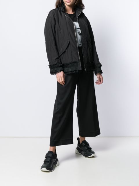 Shop black MM6 Maison Margiela lace trim jacket with Express Delivery ...