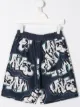 الصورة 2 من Msgm Kids شورت سباحة بطبعة رسومات مموجة