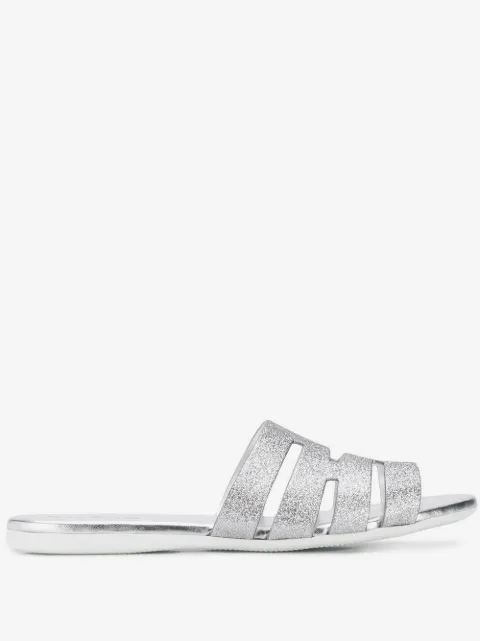 Hogan flip flops con glitter y aberturas
