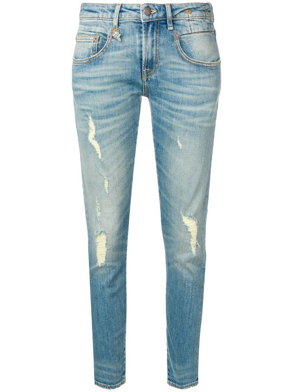 R13 Distressed Skinny Jeans Farfetch