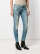 R13 Skinny-Jeans in Distressed-Optik