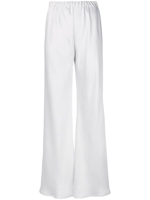 white satin trousers