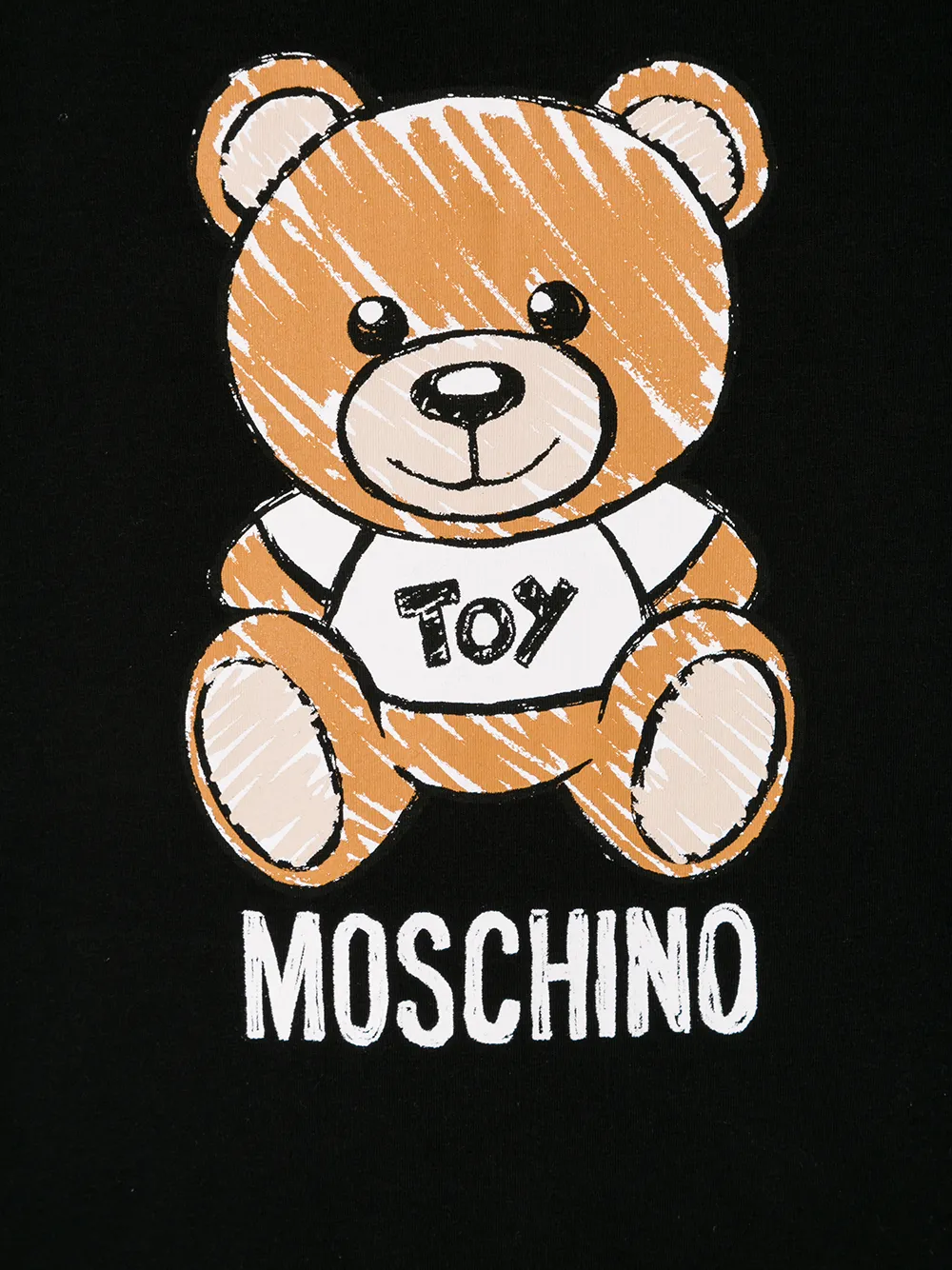 фото Moschino kids платье-топ с принтом медведя