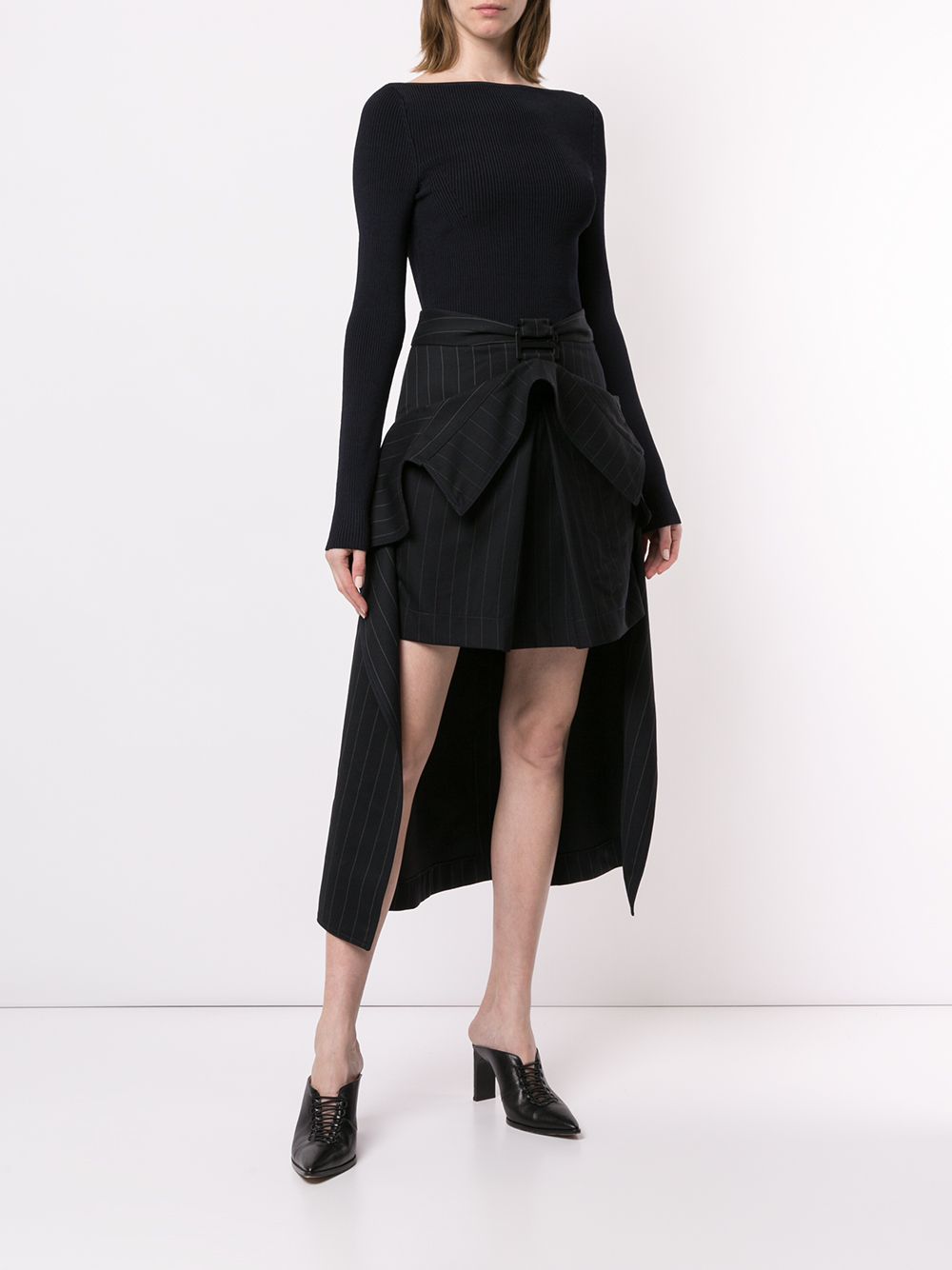 фото Dion lee трикотажный топ 'shadow' в рубчик