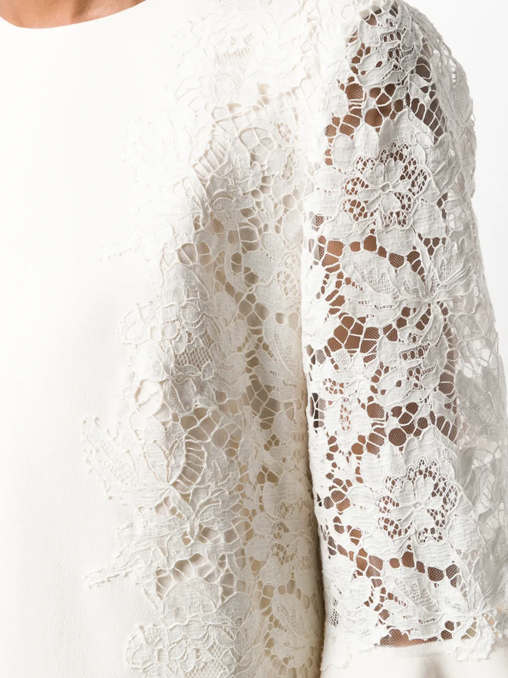 Valentino Garavani Jurk van zwaar kant Beige