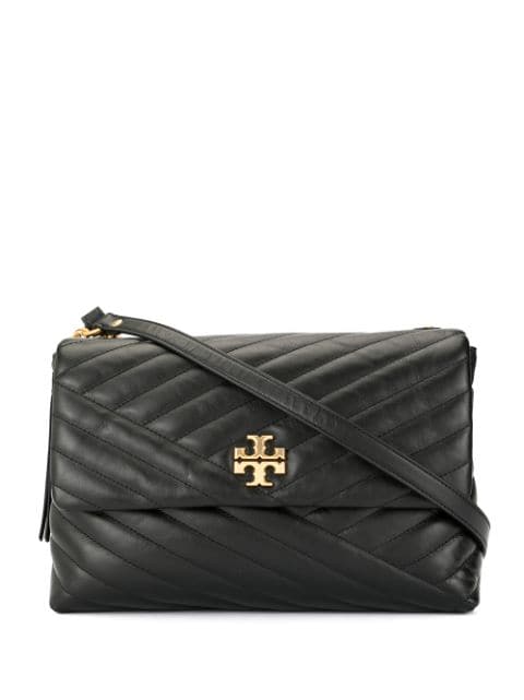 Tory Burch Kira Chevron Quilted Leather Shoulder Bag - Black In 001 Black | ModeSens