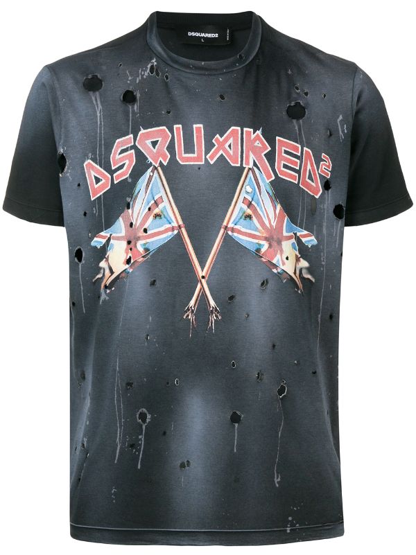 dsquared t shirt ripped