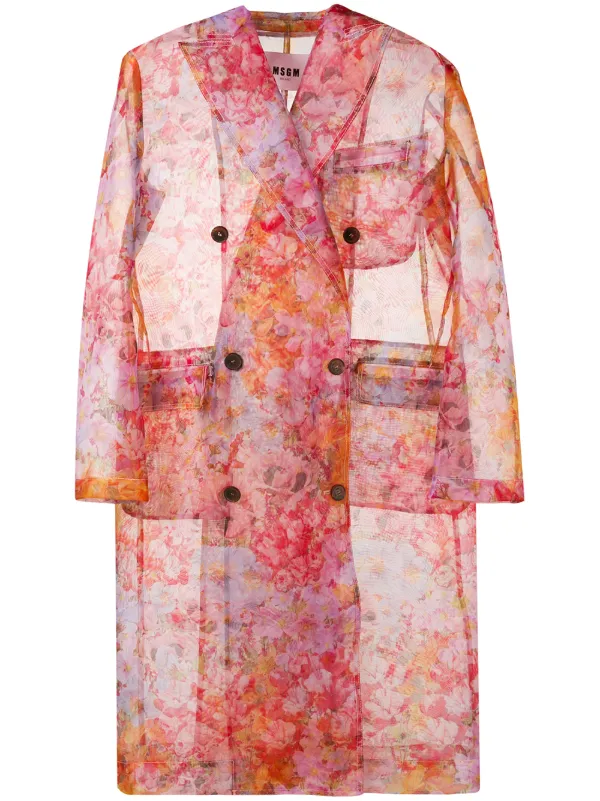 pink floral coat