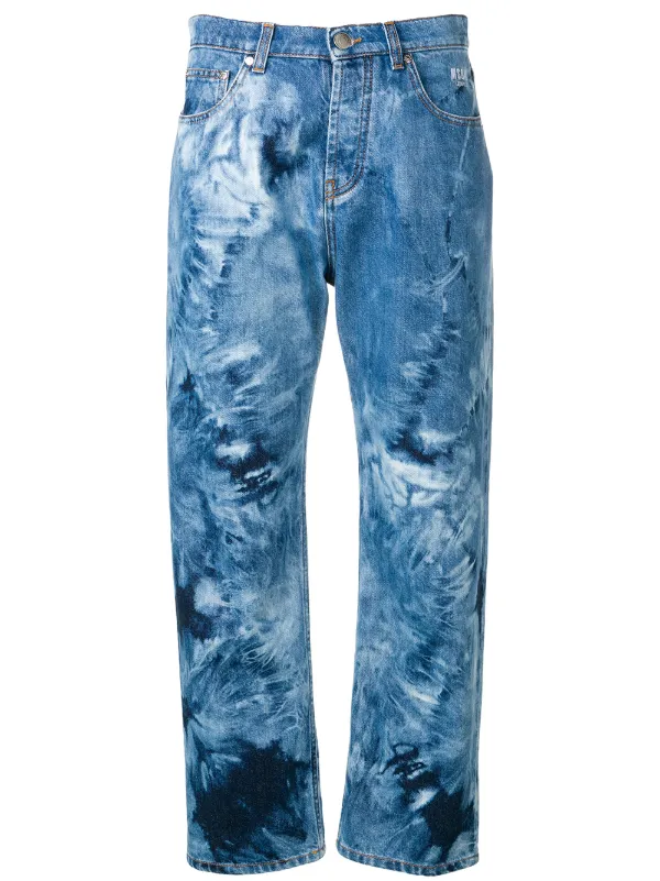 msgm tie dye jeans