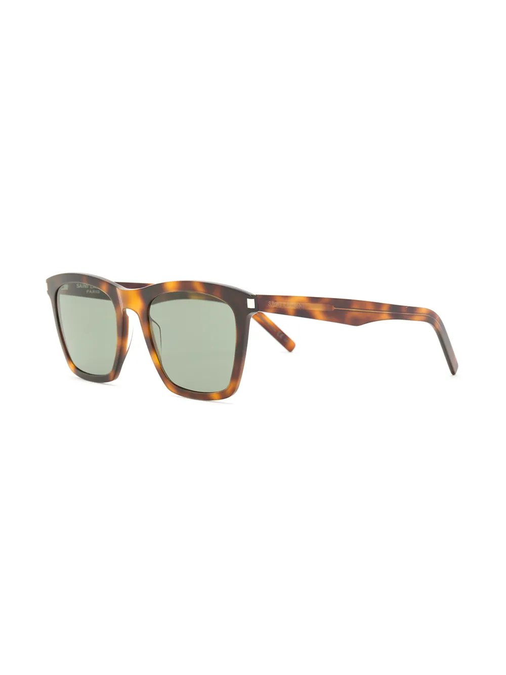 Saint Laurent Eyewear Zonnebril met schildpad design - Bruin