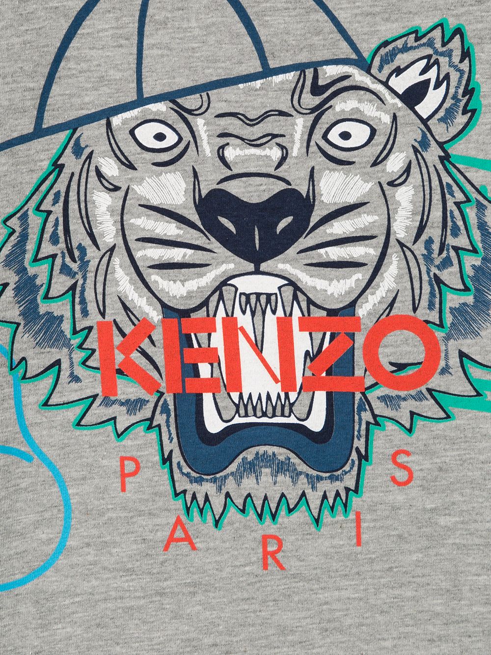 фото Kenzo kids футболка с принтом тигра