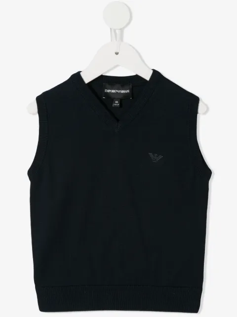 Emporio Armani Kids logo embellished vest