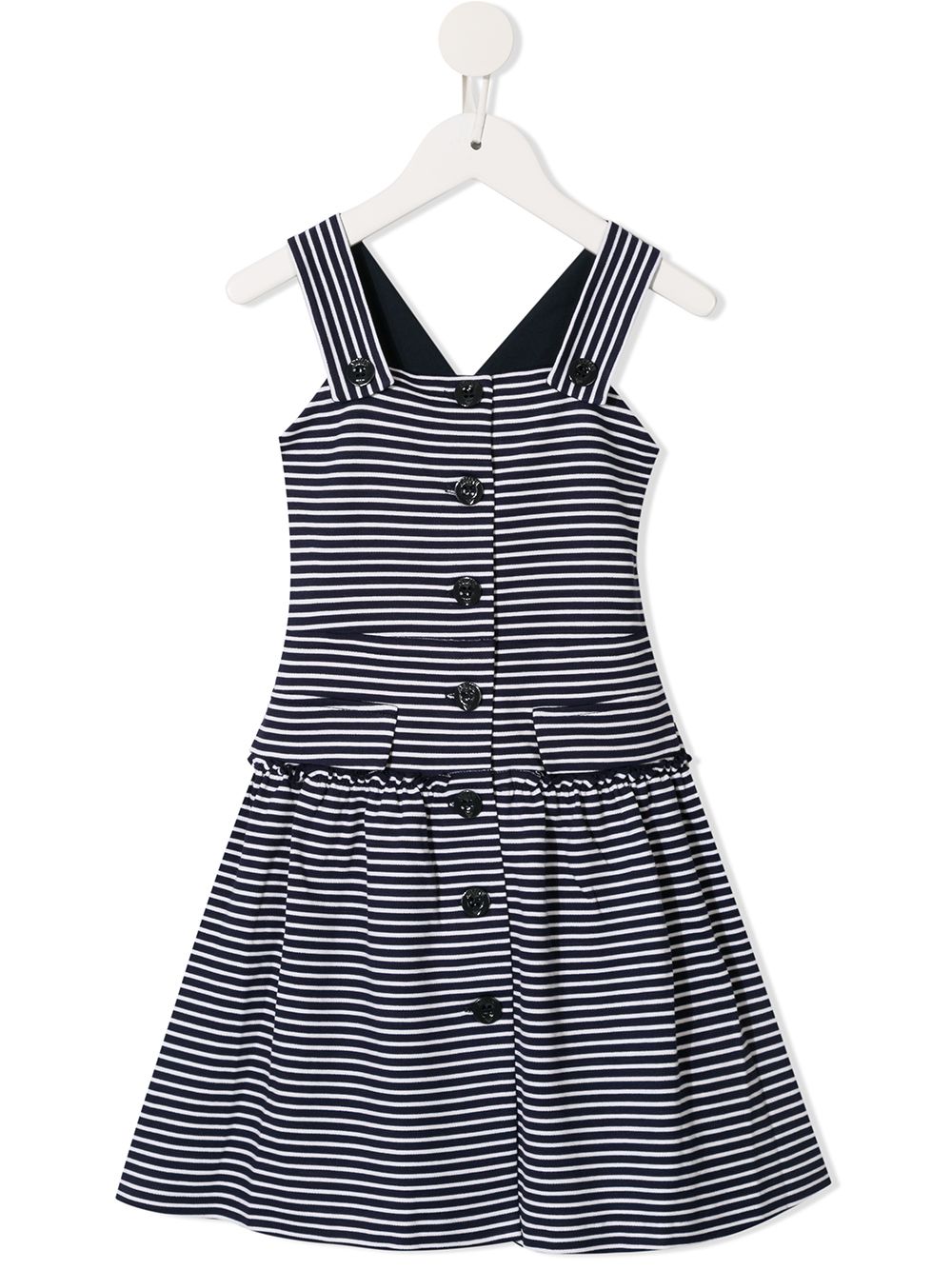 

Emporio Armani Kids vestido de rayas acampanado - Azul