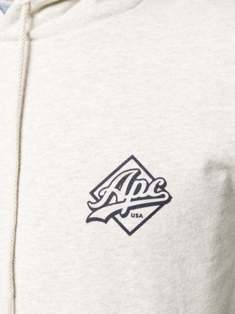 A.P.C. Logo Print Hoodie - Farfetch