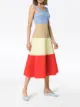 STAUD striped stretch-cotton dress