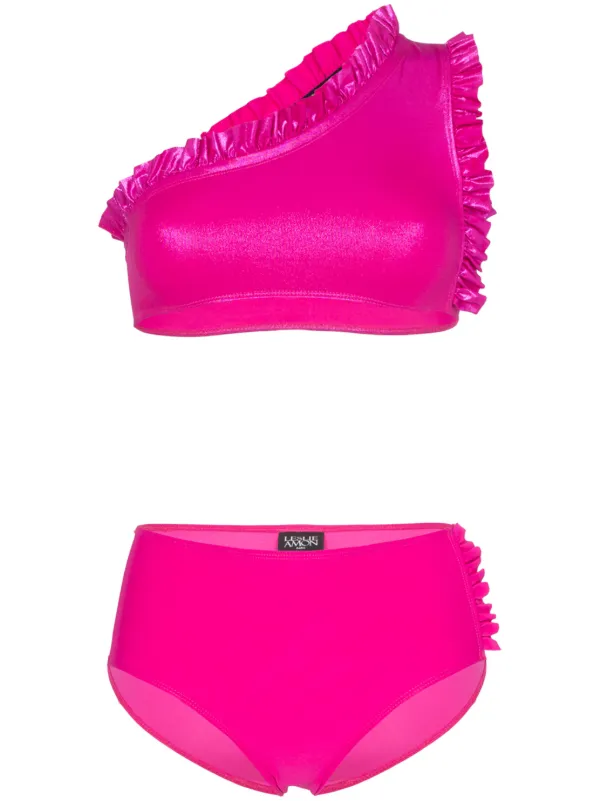 ruffle pink bikini