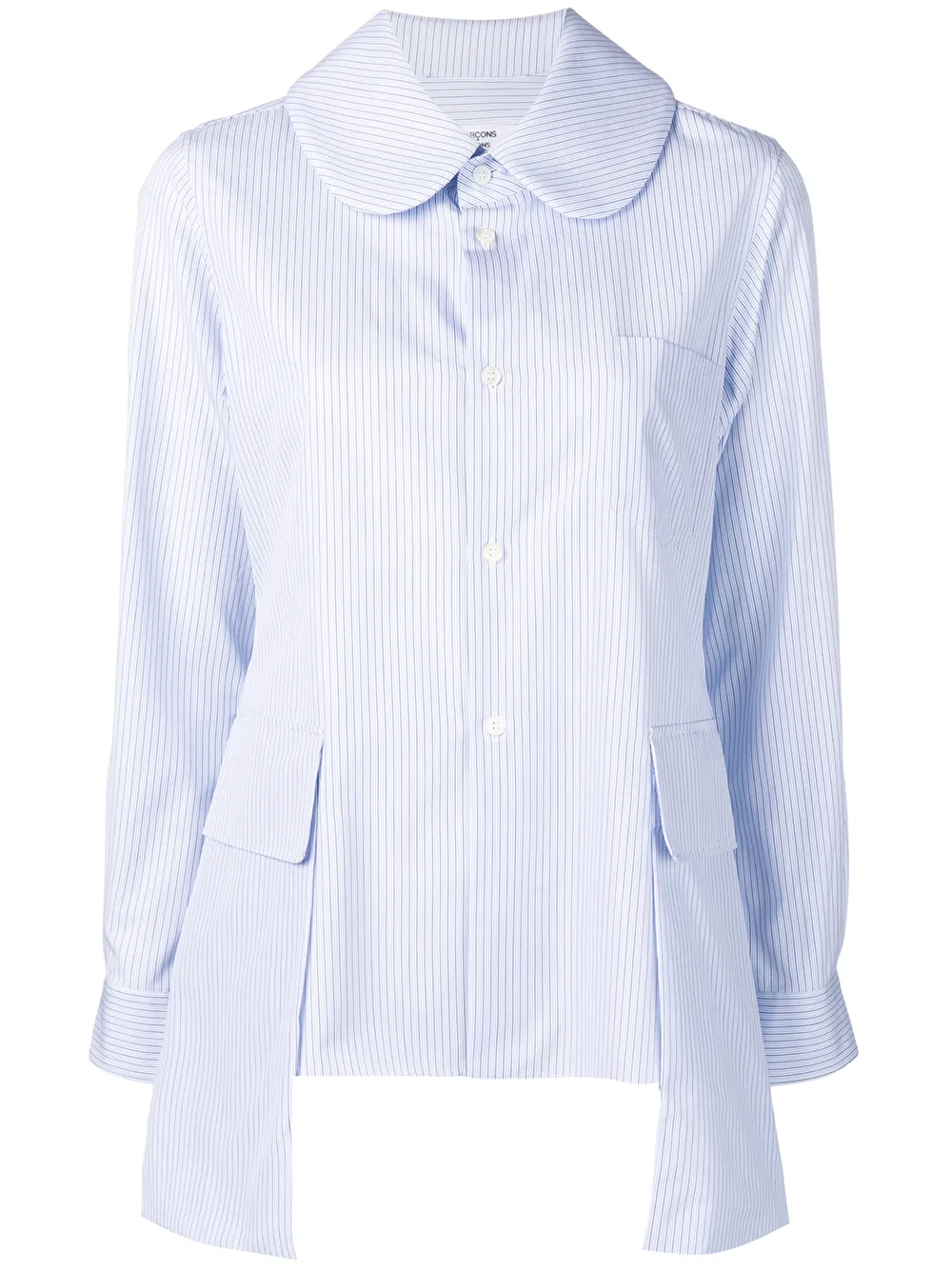 Comme Des Garçons Comme Des Garçons COMME DES GARÇONS COMME DES GARÇONS ASYMMETRIC HEM SHIRT - BLUE