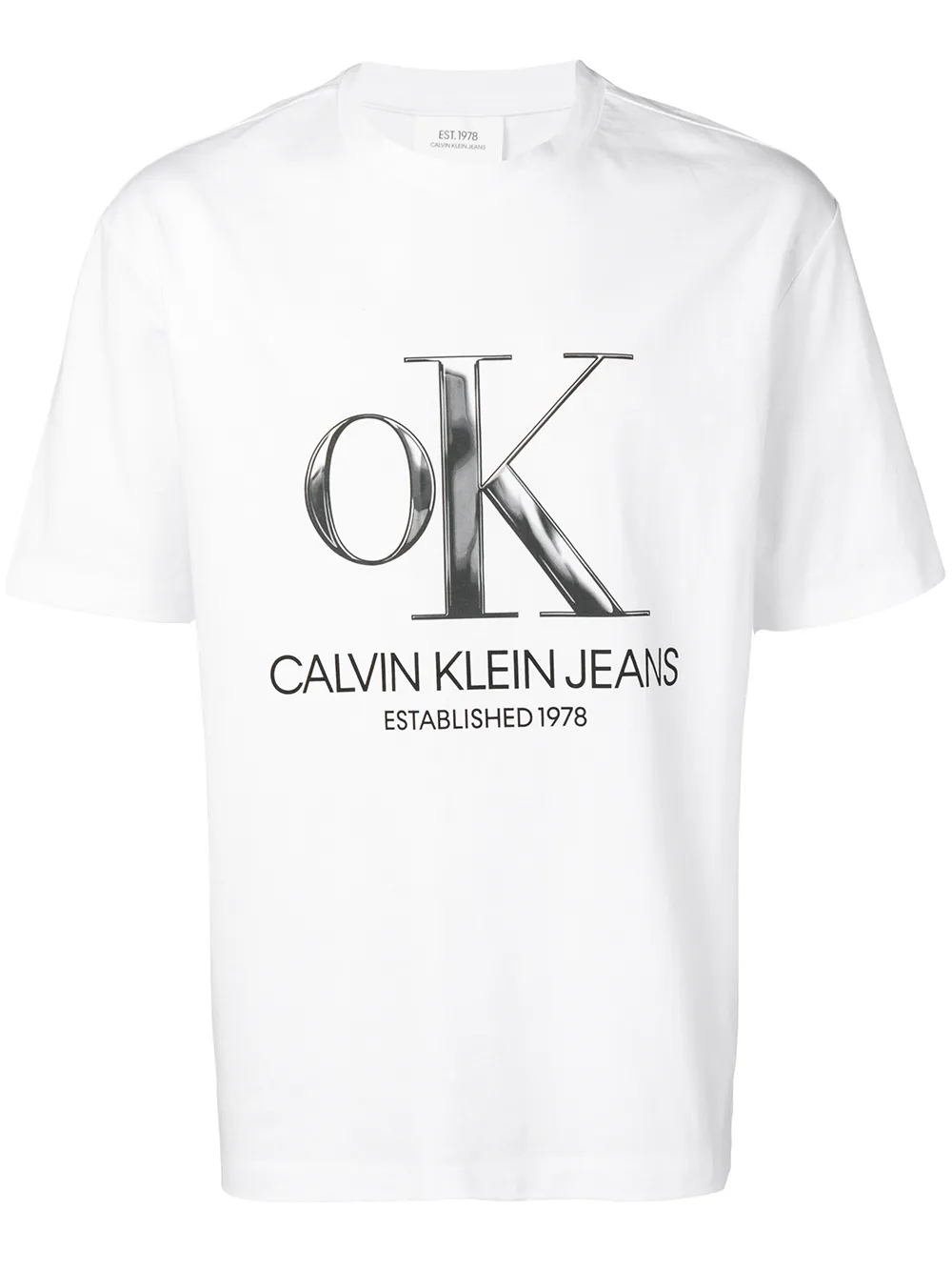Calvin Klein Jeans Est. 1978 T-shirts CALVIN KLEIN JEANS EST. 1978 T-SHIRT MIT LOGO-PRINT - WEIß