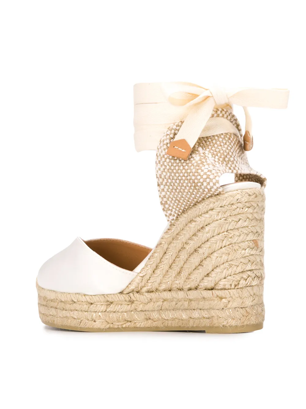 Castañer Espadrilles met sleehak Wit