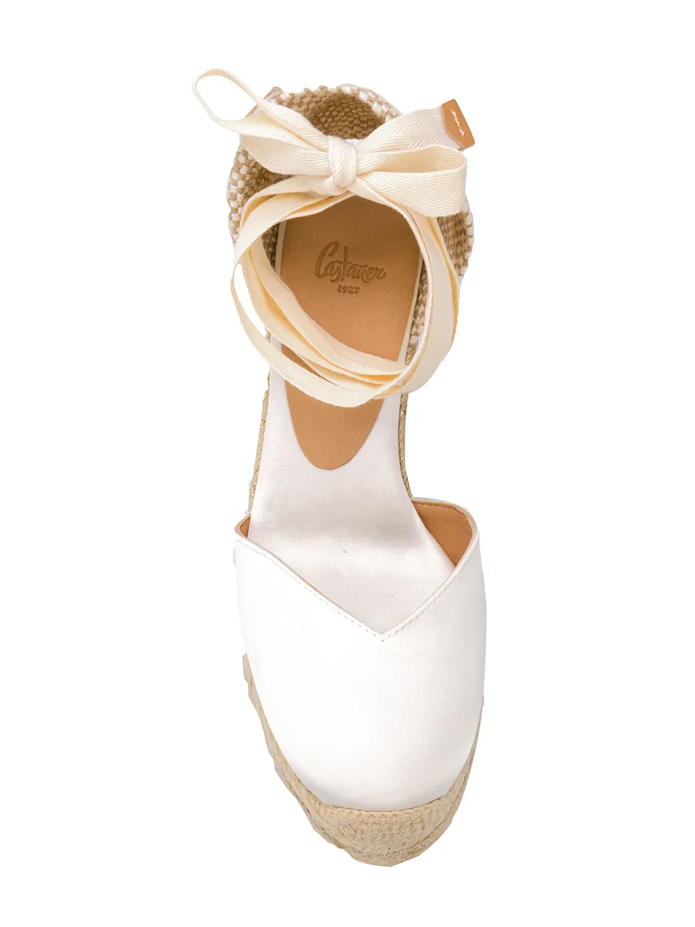 Castañer Espadrilles met sleehak Wit