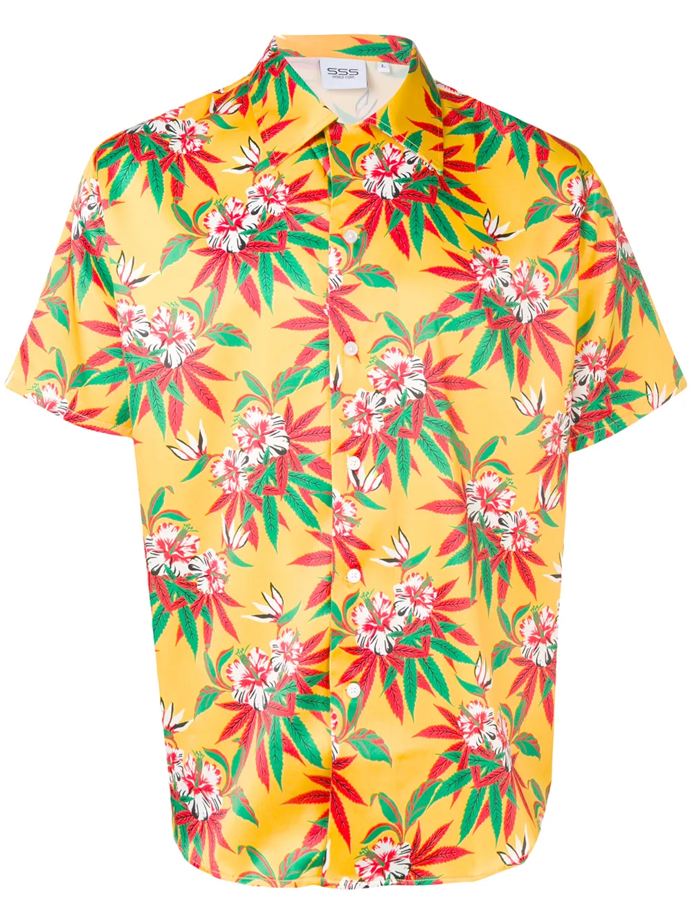 Sss World Corp T-shirts SSS WORLD CORP HAWAIIAN SHORT SLEEVE SHIRT - YELLOW