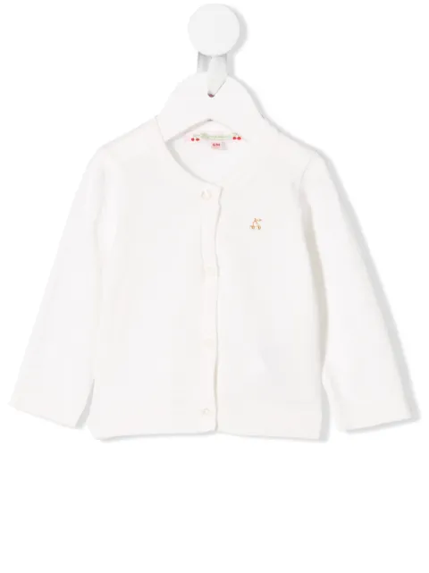 Bonpoint logo刺绣开衫