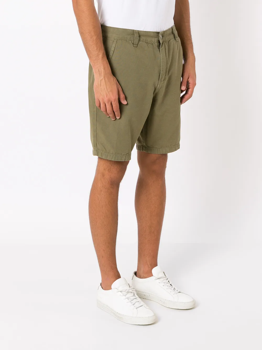 Osklen mid-rise cotton Bermuda shorts Groen