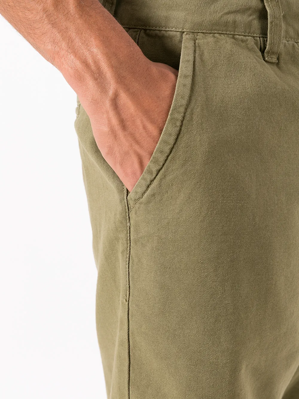 Osklen mid-rise cotton Bermuda shorts Groen