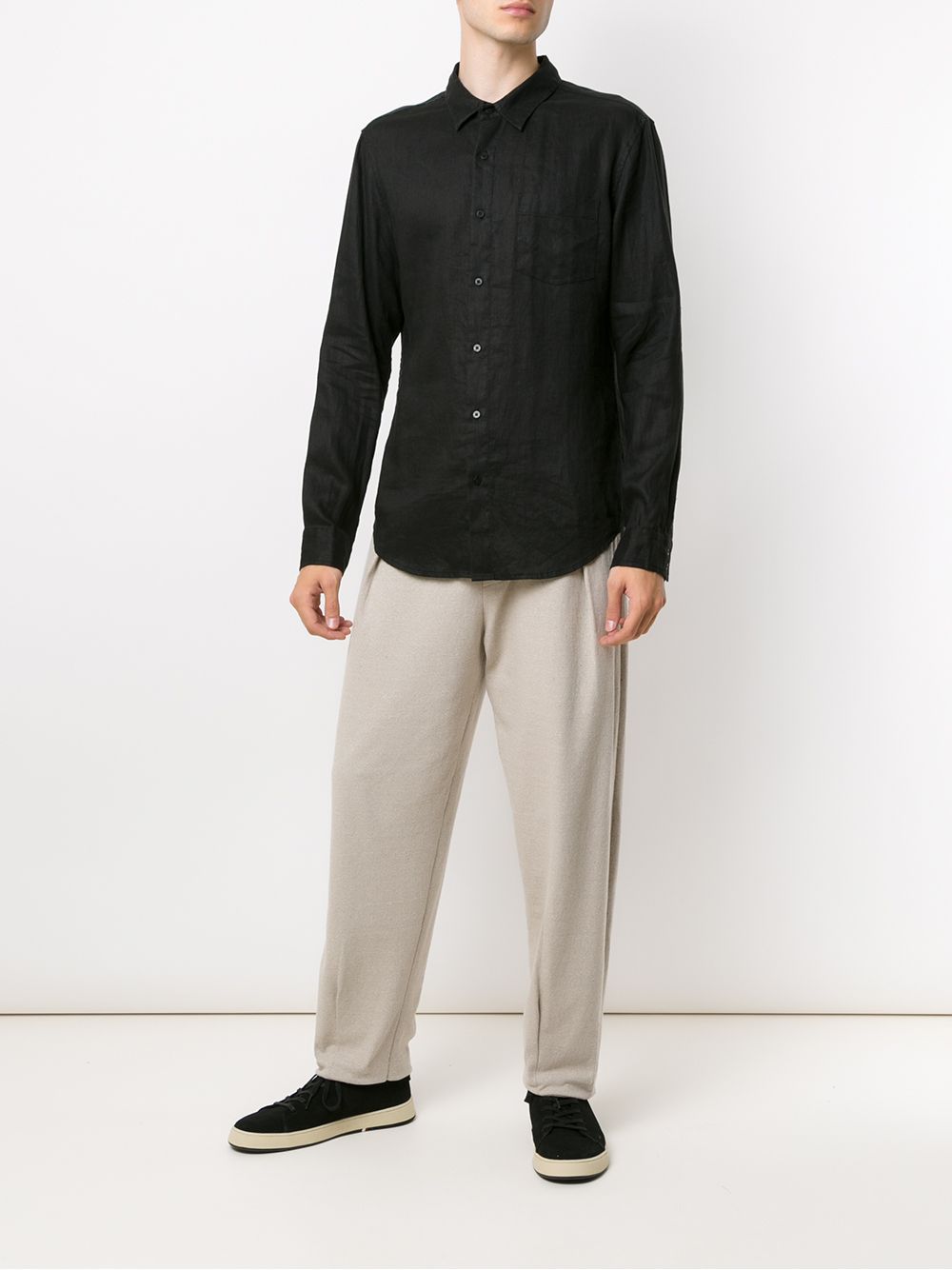 Osklen Long Sleeved Linen Shirt - Farfetch