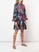 Carolina Herrera feather printed shirt dress