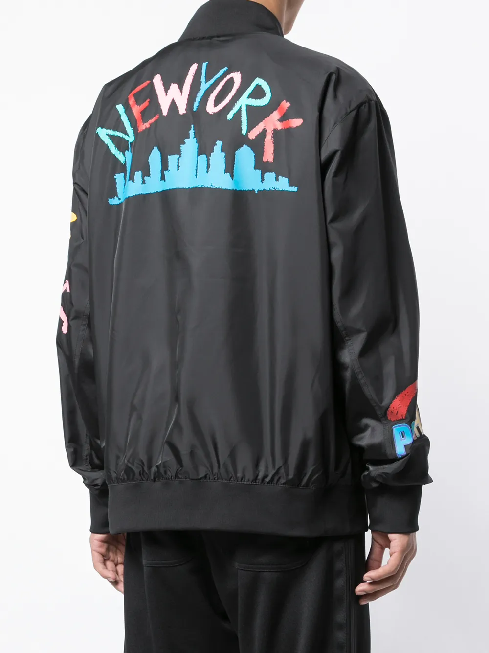 PUMA Bomberjack met doodskopprint Zwart