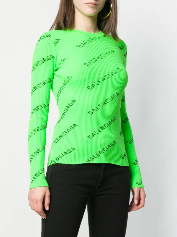 green balenciaga sweater