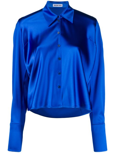 Balenciaga tilted satin shirt Women