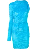Balenciaga draped mini dress - Blue