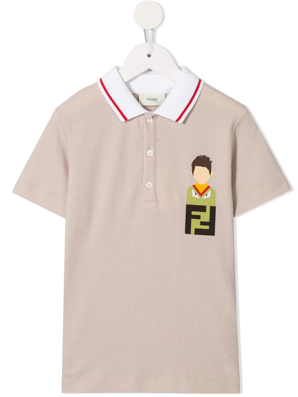 Fendi Kids рубашка-поло с принтом Fendi Kids рубашка-поло с принтом