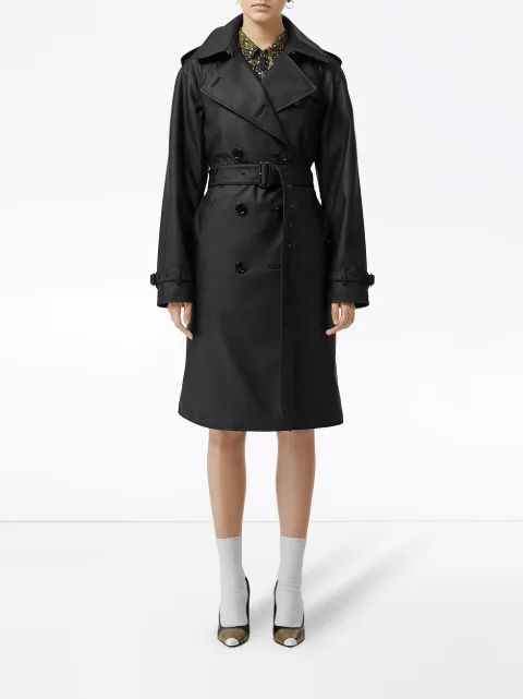 trench court noir femme