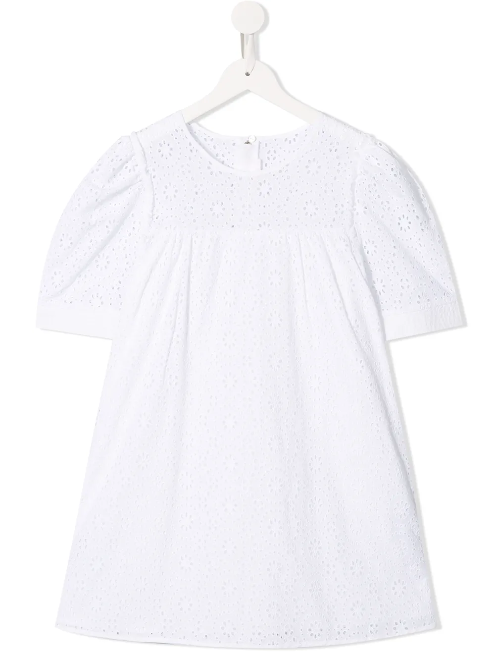 Chloé Kids туника с вышивкой ришелье
