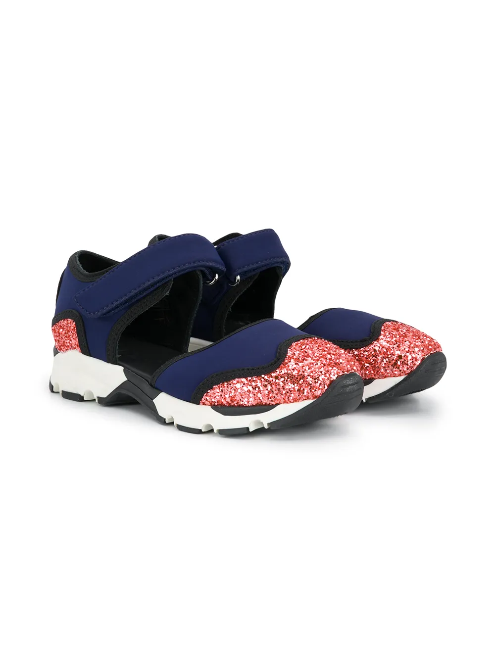 Marni Kids балетки в спортивном стиле с блестками Marni Kids балетки в спортивном стиле с блестками