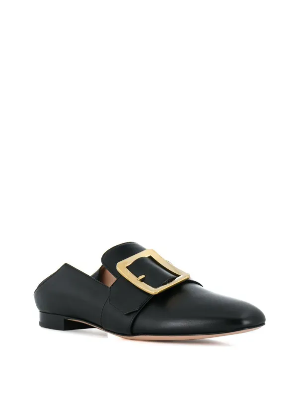 bally black loafers