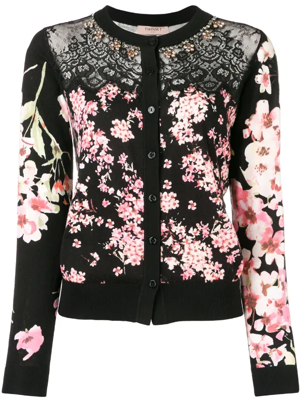 flower lace cardigan