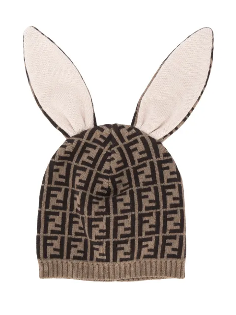 Fendi Kids gorro con logo FF
