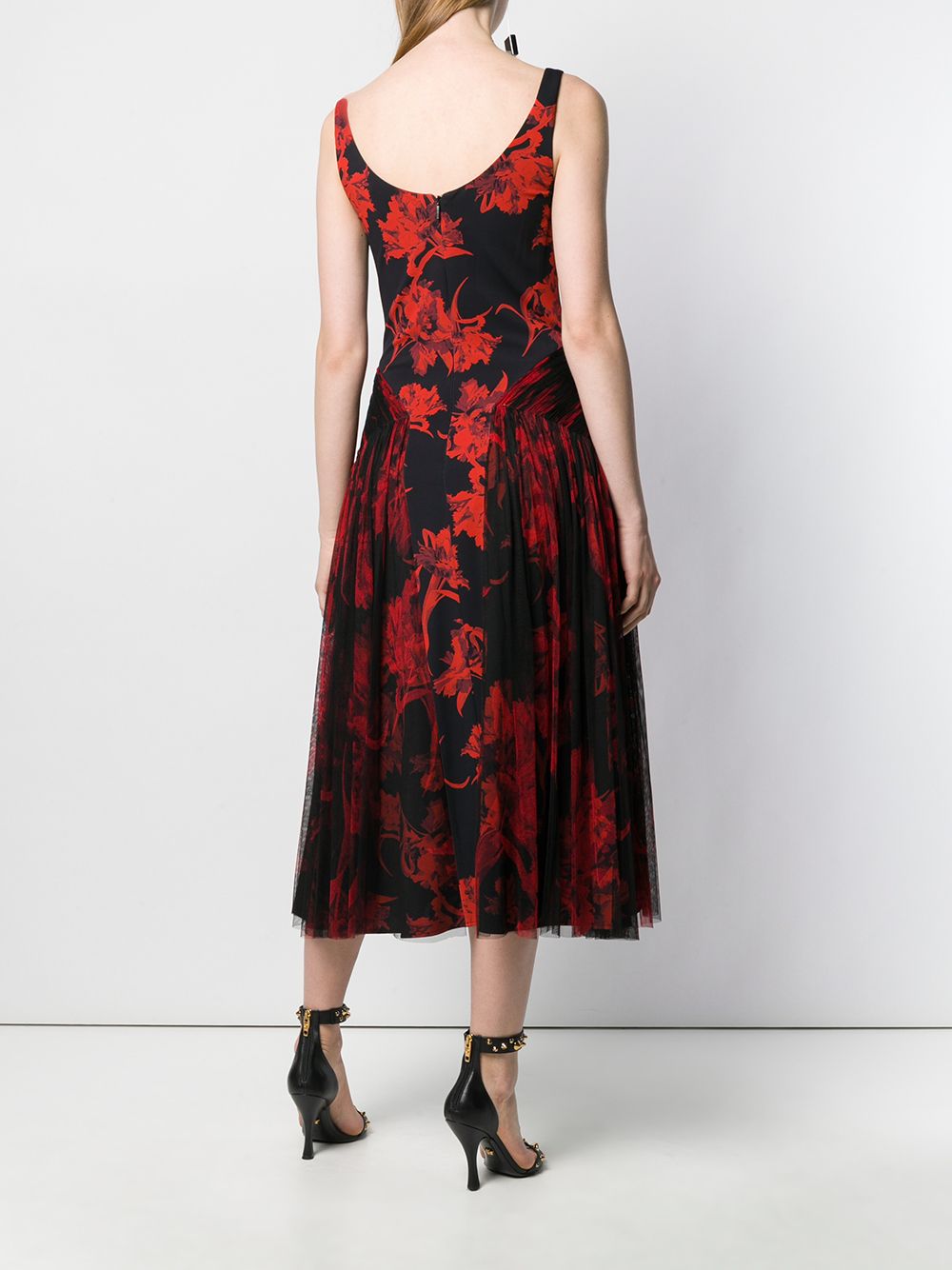фото Roberto cavalli платье миди с цветочным принтом