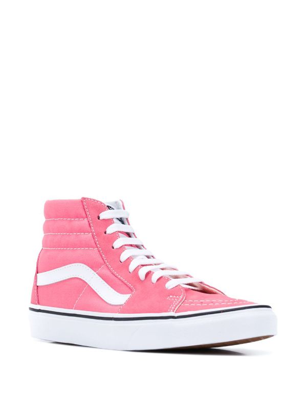 vans sk8 hi pink and white