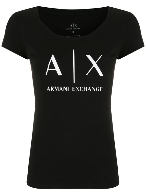 armani exchange black and white shirt