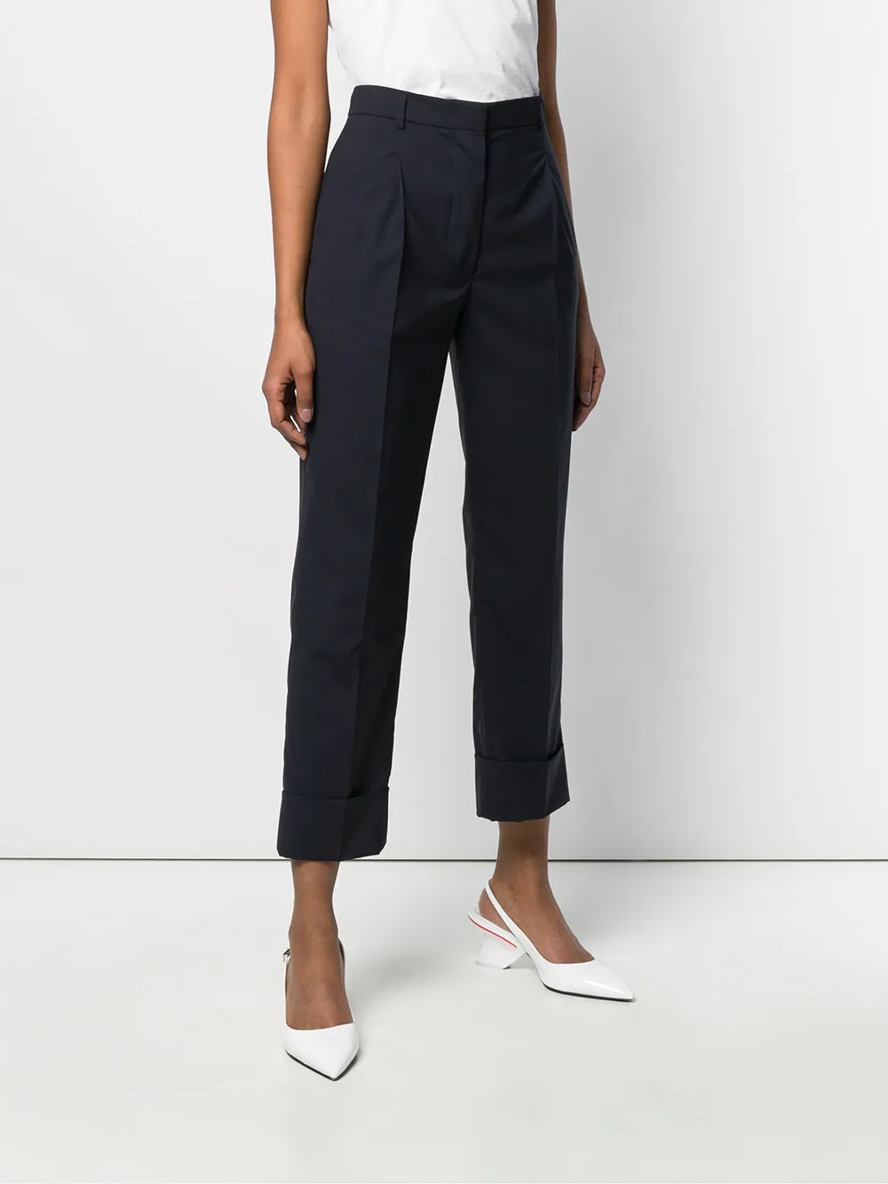 Prada Cropped pantalon Blauw