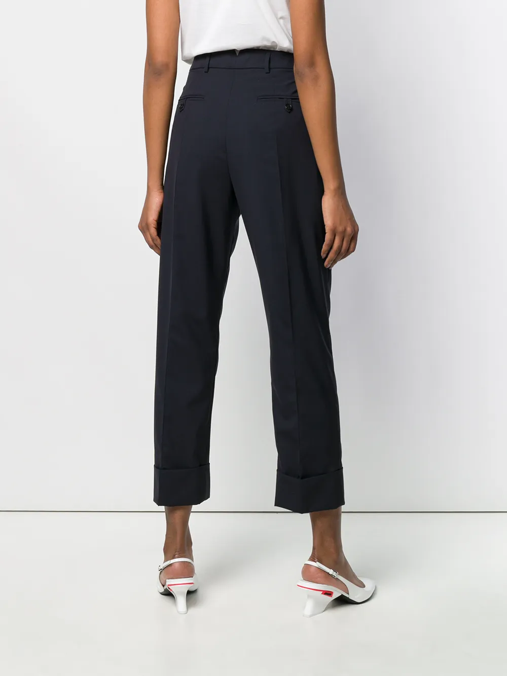 Prada Cropped pantalon Blauw