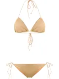 Oséree Lumière metallic triangle bikini - Gold