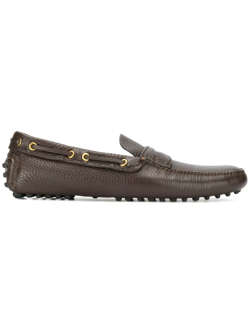 Car Shoe pebbled sole loafers