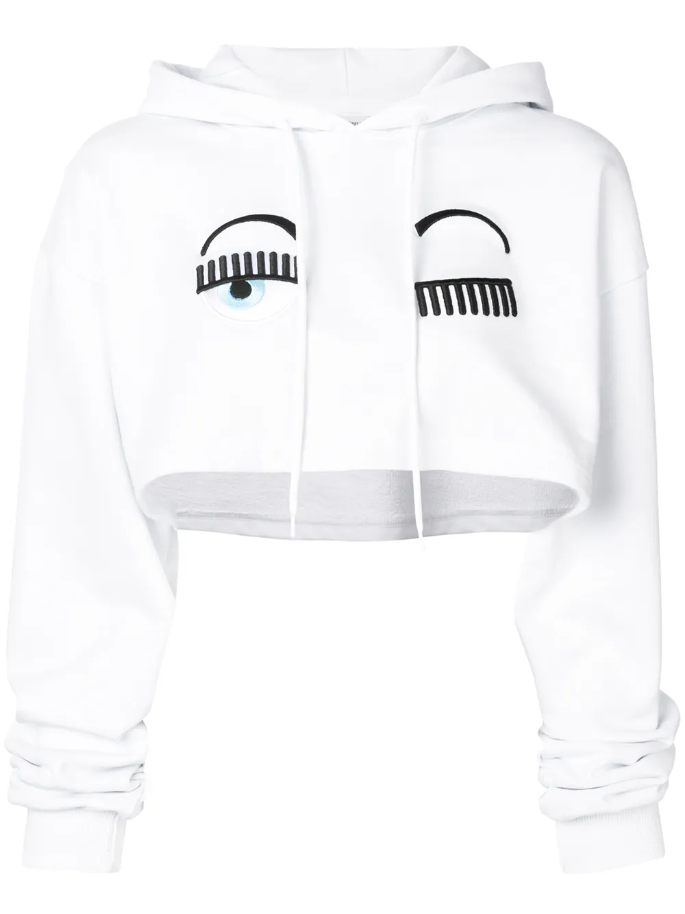 Chiara Ferragni Cropped-Sweatshirt - SM000 WHITE