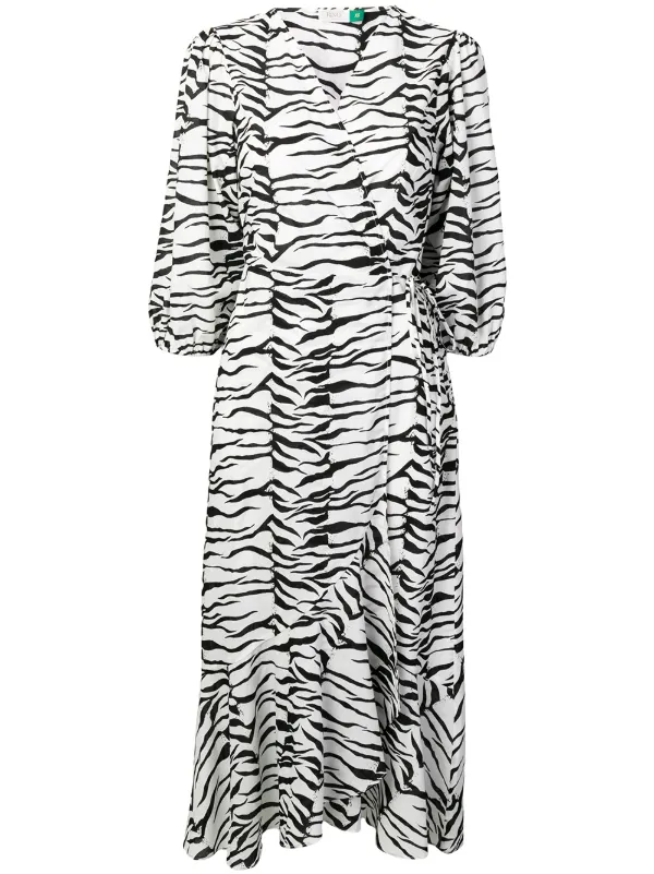 Rixo Jurk Met Tijgerprint Farfetch